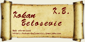 Kokan Belošević vizit kartica